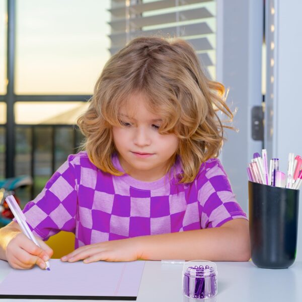 Colarr 15 Pcs Purple Gel Ink Pen Set Quick Drying Purple Ink Pens - Image 5