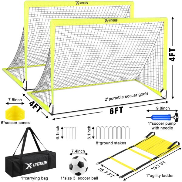 Kids Soccer Goals for Backyard Set of 2 - Image 2