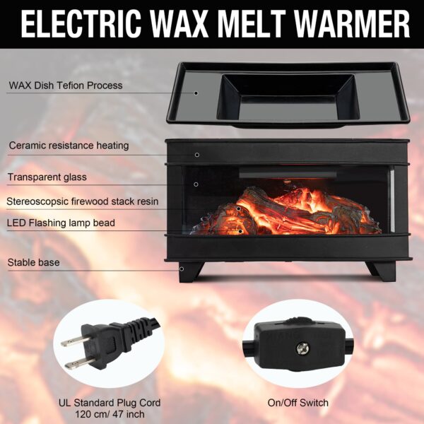 YSong Freestanding Fireplace Wax Warmer - Image 9